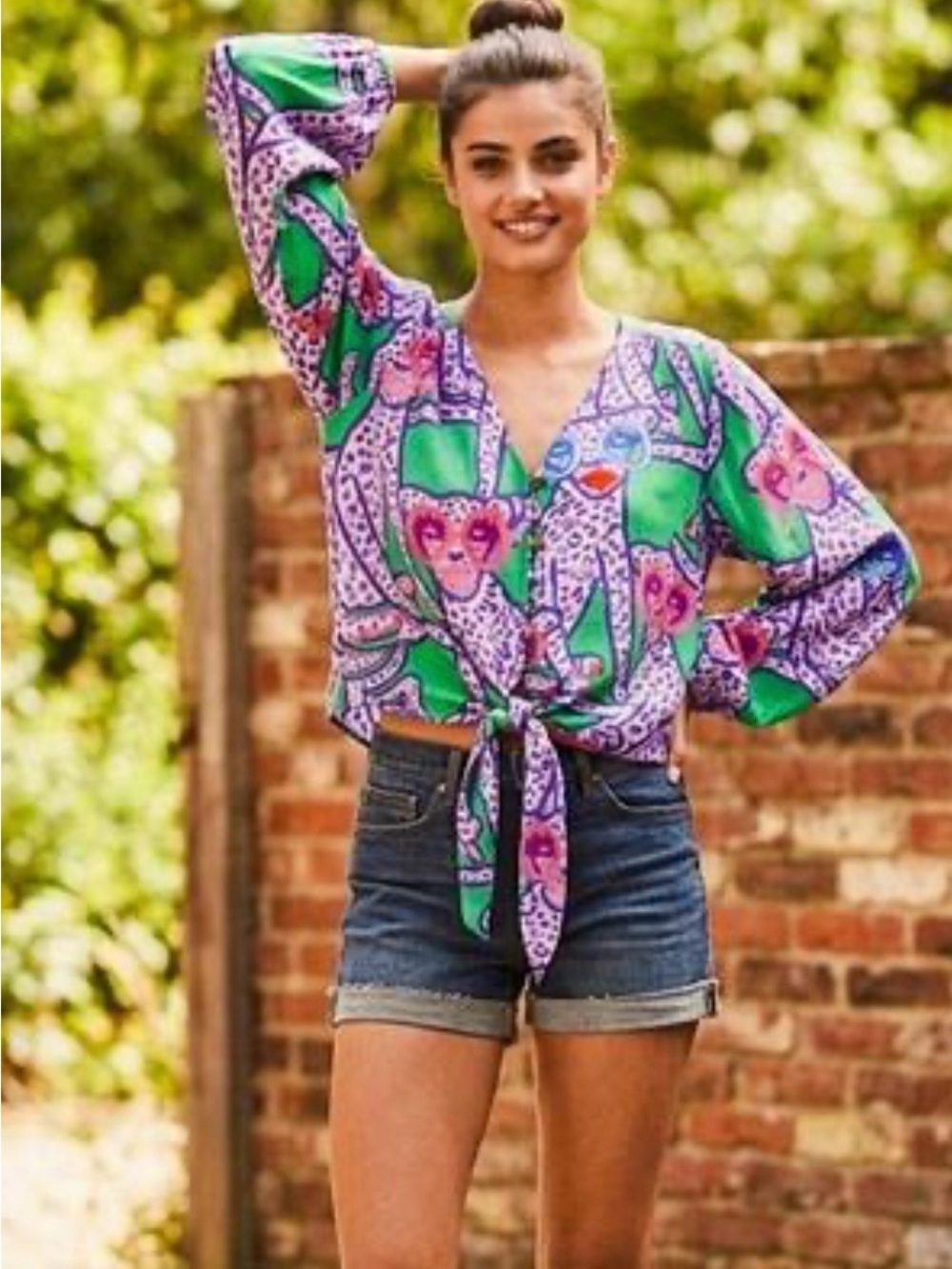 Anthropologie Kendra Dandy Dreamer Cat Blouse 12